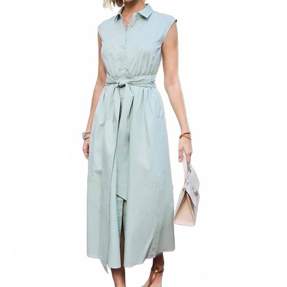 NEW SPARTINA 449 janine midi dress in tidewater